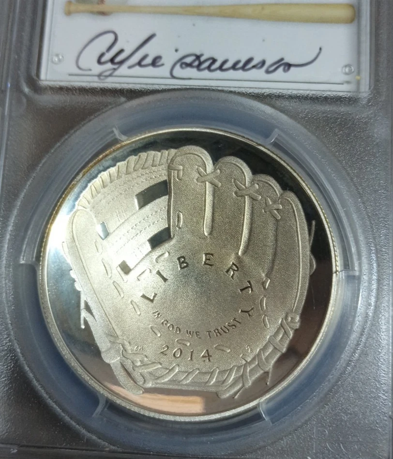 2014-P $1 Baseball Hall of Fame Andre Dawson First Strike PR70 DCAM Signed - Image 2 of 4