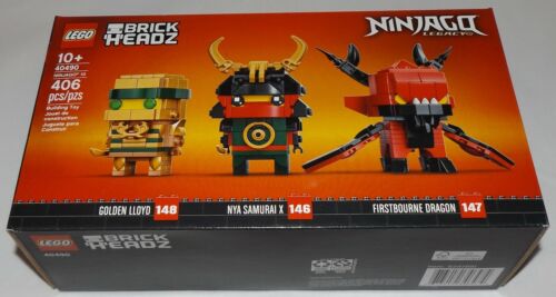 LEGO 40490 BrickHeadz Ninjago 10 Golden Lloyd Nya Samurai X Firstbourne Dragon - Imagen 4 de 4