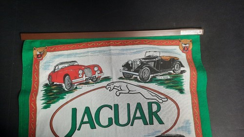 Vintage Jaguar Memory Designs Tea Towel RARE - Picture 8 of 14