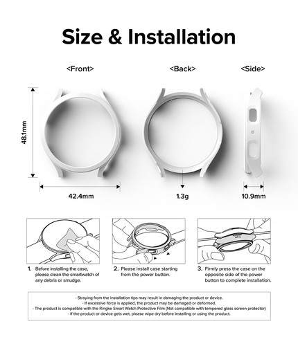 Coque Samsung Galaxy Watch 5 40/44 mm et 5 Pro 45 mm Ringke [mince] protection PC - Photo 26 sur 172