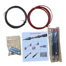 Speed Jump Rope Self-Locking Screw Free 360 Degree Spin Fitness Black Red