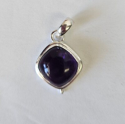 Diamantförmiger blaufarbener Sterling Silber Anhänger 925 Muttertag 