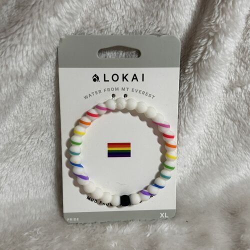 New In Package Lokai Pride Beaded Bracelet Size XL Pride Lokai - Afbeelding 1 van 2
