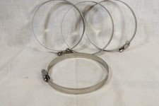set 4 New Hose Clamp, Stainless Steel 4 inch or less size worm gear adjustable