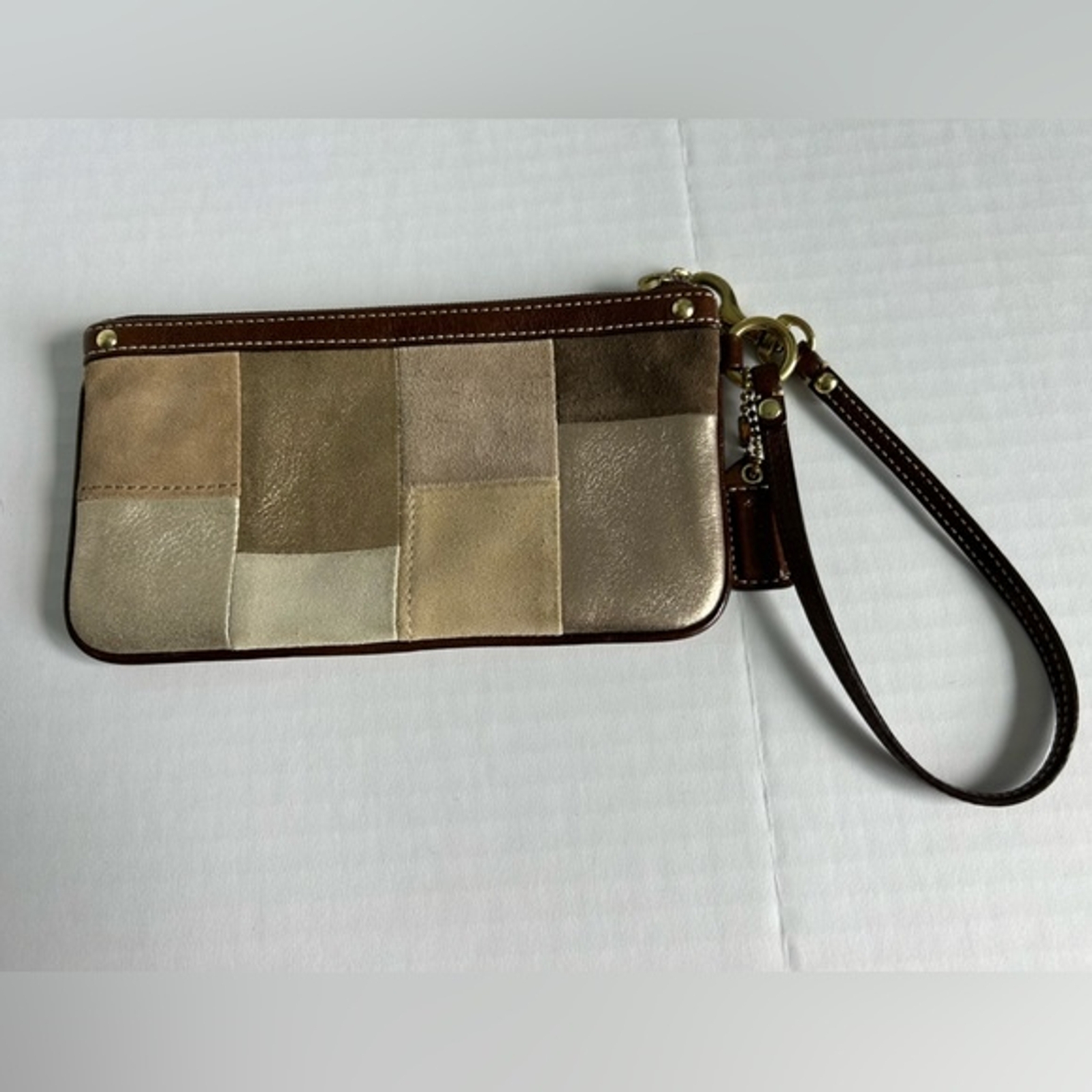 Coach Patchwork Leather/Suede Wristlet - image 1