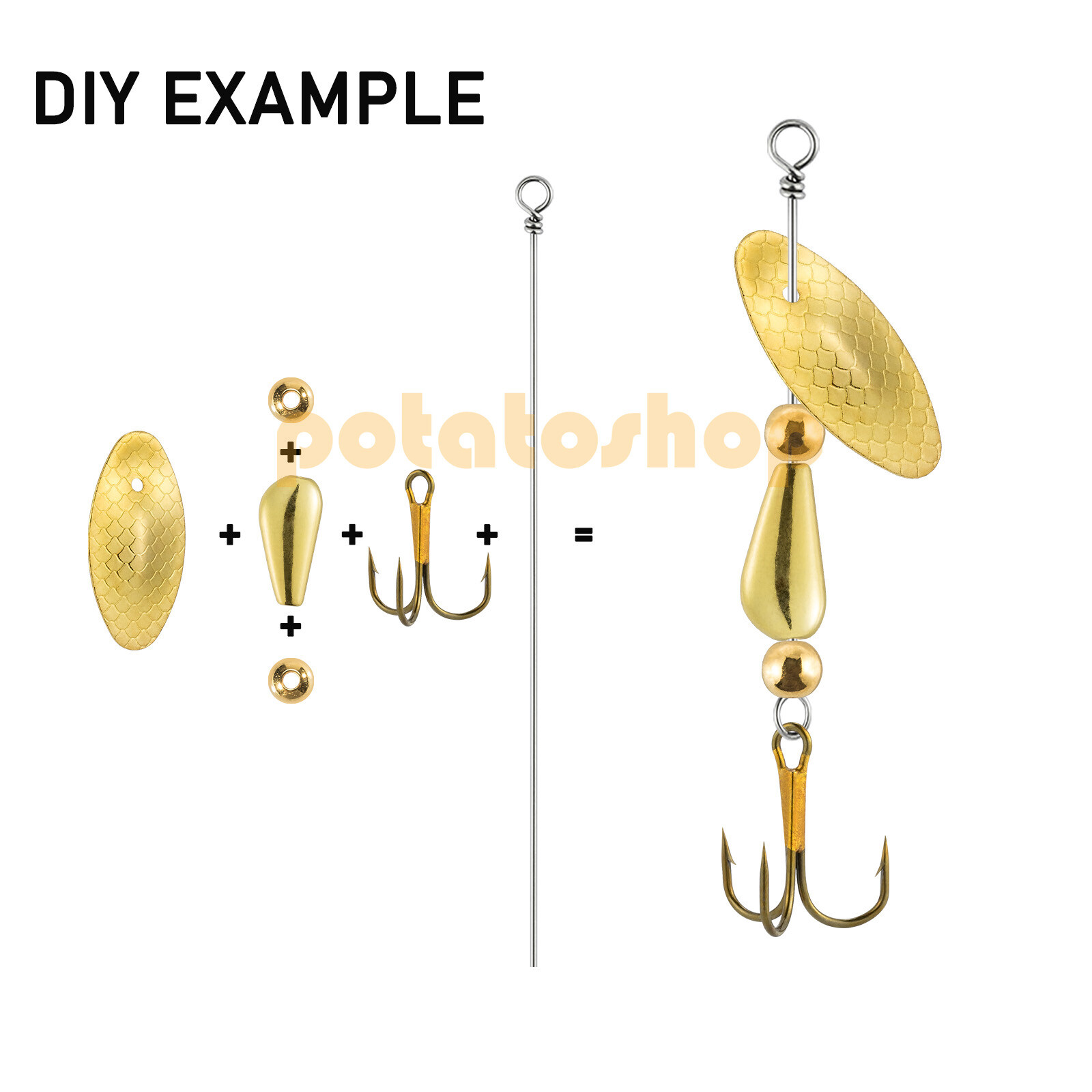 Fishing Inline Spinner Bait Making Kit Trout Crappie Bass Spinner Lures
