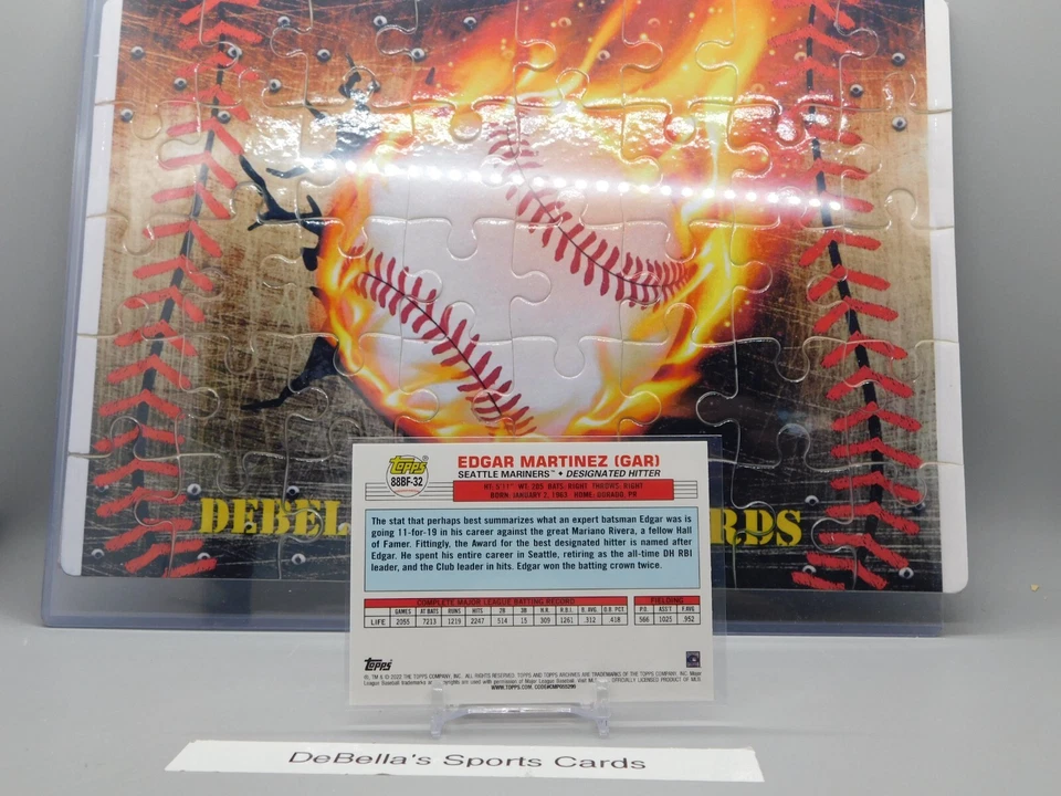 Edgar Martinez 2022 Topps Archives 1988 Big Foil #88BF-32 HOF Mariners - Image 2 of 2