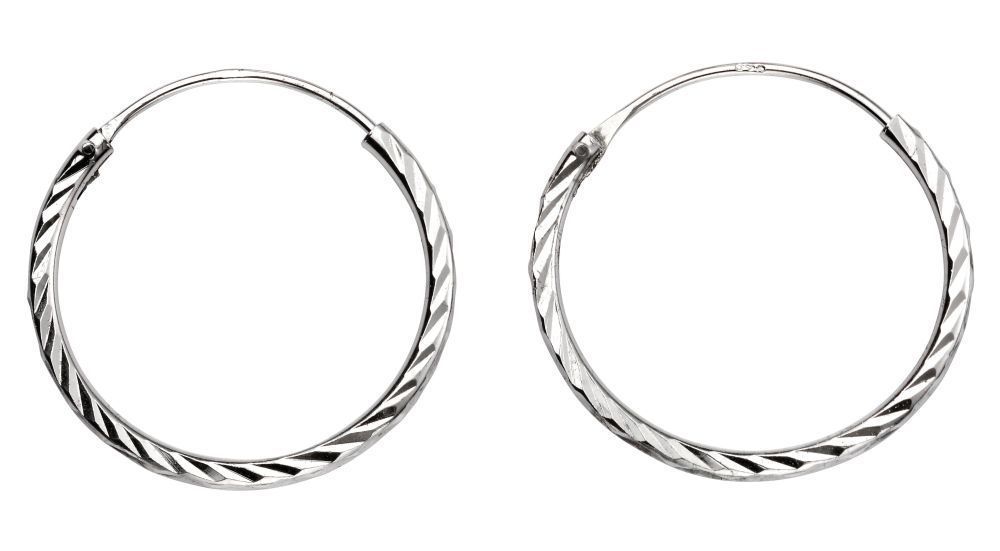 'Beginnings' Small twisted hoops - H248
