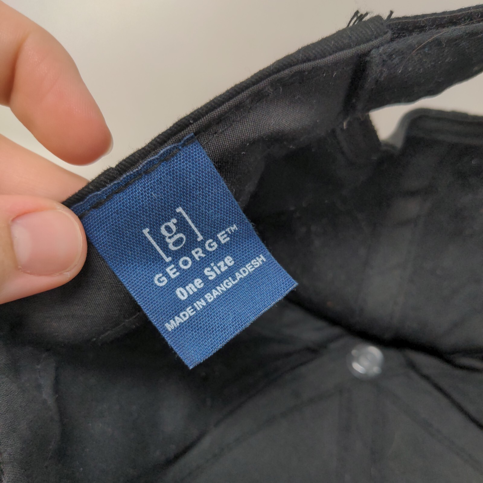 George Strapback Hat Solid Black One Size Adjusta… - image 7