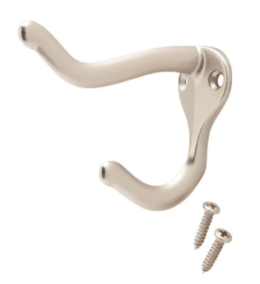 Everbilt Satin Nickel Coat and Hat Hook, Piece, Screws Included