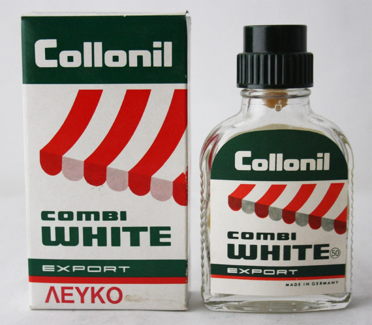 White leather shop shoe polish
