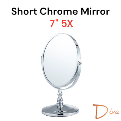 Diva Luxus kurzstehender Kosmetik doppelseitiger Spiegel | 1x/3x/5x Vergrößerung