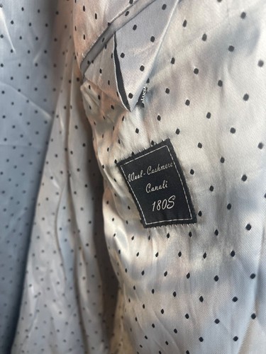Soprabito uomo Luciano Natazzi taglia 44 US 54 EU nero lana cashmere 180S top trench - Foto 7 di 7