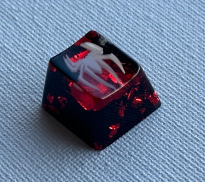 Hand Made Spider logo Keycap (More Options) OEM or Cherry Profile, size 1u row 4