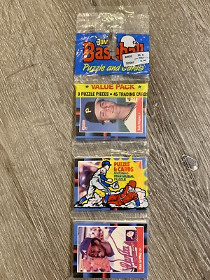 1988 Donruss Baseball Rack Pack 45 Cards 9 Puzzle Ken Griffey Stan