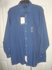Mens Arrow Dress Shirt Blue No iron Size 16-16 1/2 32-33 NWT