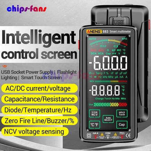 ANENG 683/682/681 Smart Digital Multimeter AC/DC Capacitance Meter Diode Tester - Picture 2 of 30