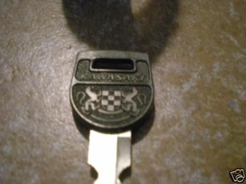 Vintage Kawasaki Z1 Black Plastic Lion's Crest Pre Cut Motorcycle Key # Z5040 - Picture 2 of 2