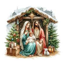 Adesivo murale adesivo presepe adesivo da parete 18 x 18 cm grande