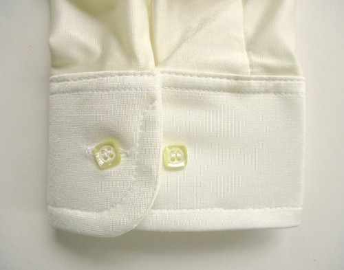 NOS Vtg 70s Cream Qiana 100% Nylon Knit Disco Pimp Dress Club Shirt Sq Buttons L - Picture 5 of 6