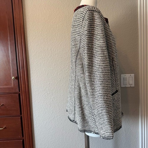 Chico’s Blazer Jacke vorne offen Perlenkragen glitzernd 3 XL 16 - Bild 6 von 10