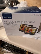 Insignia- 10" Dual Screen Portable DVD Player - Black