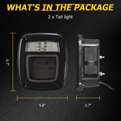 Faros LED Hi-Lo+LED luz trasera lámpara de freno para Jeep Wrangler TJ CJ JK 7" RGB - Imagen 3 de 12