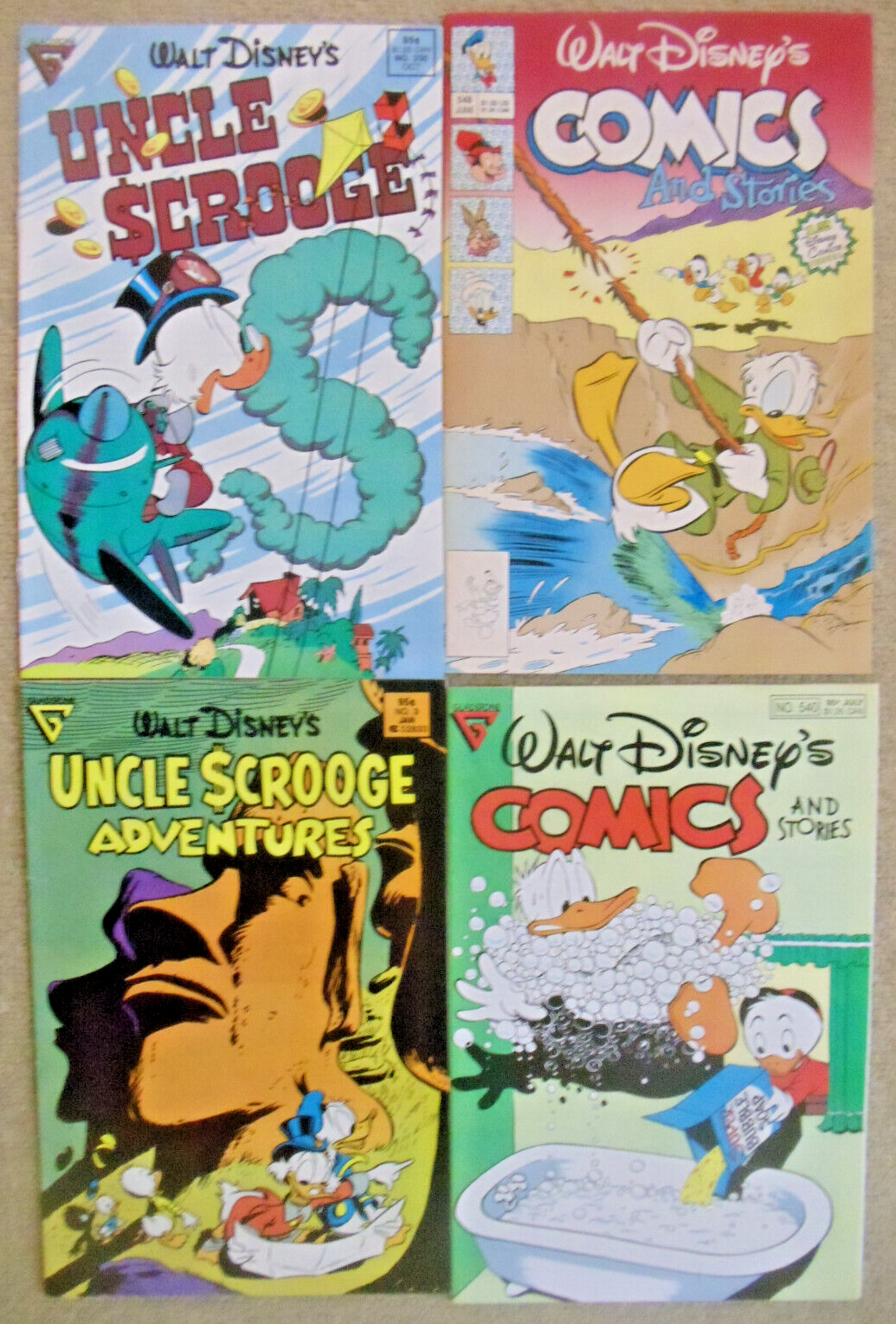 Lot 4 Disney Comics & Stories Gladstone Uncle Scrooge Adventures Donald Duck b