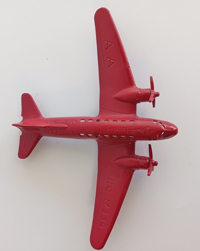 1950s DC-3 American Airlines Thomas Toys AA Flagship Red Plastic Airplane Toy - Picture 12 of 12