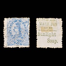 Blackheath Stamps SG218k 2½d Bleu Surimpression Olive 1893 Neuf