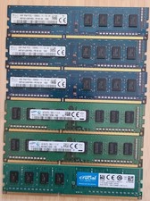  Lot of 6 Major Brand 4 GB PC3L-12800 DDR3L-1600 DDR3L Desktop Memory