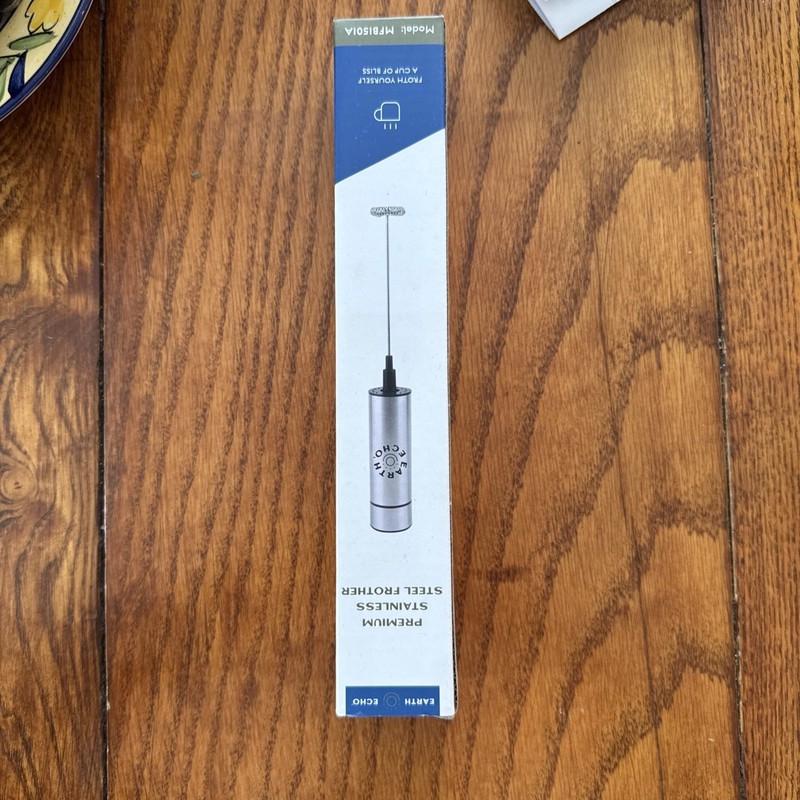 Earth Echo Stainless Steel Milk Frother Battery Operated MFB1501A