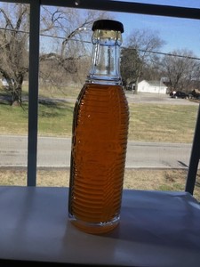 Clear Orange Crush Soda Bottle Patent July 1920 Filled