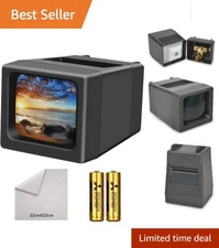 User-Friendly LED 35mm Slide Viewer with  Glass Lens - Perfect for Home