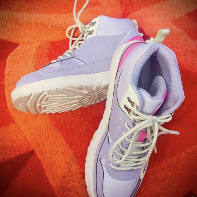 UGG Women’s High Top Sneakers – Size 10, Lavender & Pink, Gently Worn.