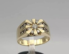 2Ct Round Cut White Moissanite Men's Wedding Ring 14K Yellow Gold Plated