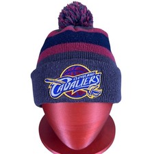 Cleveland Cavaliers Beanie Hat Knit Pom Winter Stripes NBA Fan Favorite OSFA