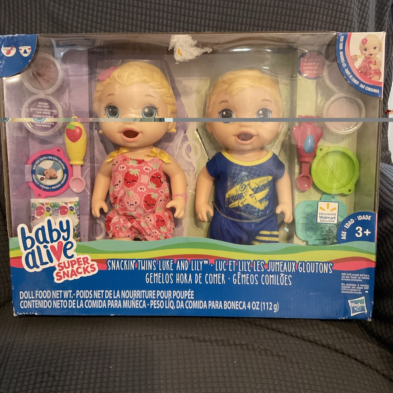 Baby Alive Super Snacks Snackin' Twins Luke and Lily Blonde Doll Set