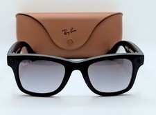 Meta Ray Ban-Wayfarer Sunglasses-Matte Black-Graphite, Minor Scratching  ;