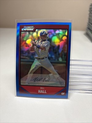 2007 Bowman Blue Chrome Refractor 09/150 Bill Hall #93 Brewers