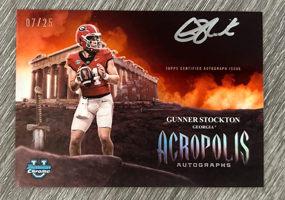 2025 Bowman U Chrome Gunner Stockton Orange Refractor Acropolis Auto #/25