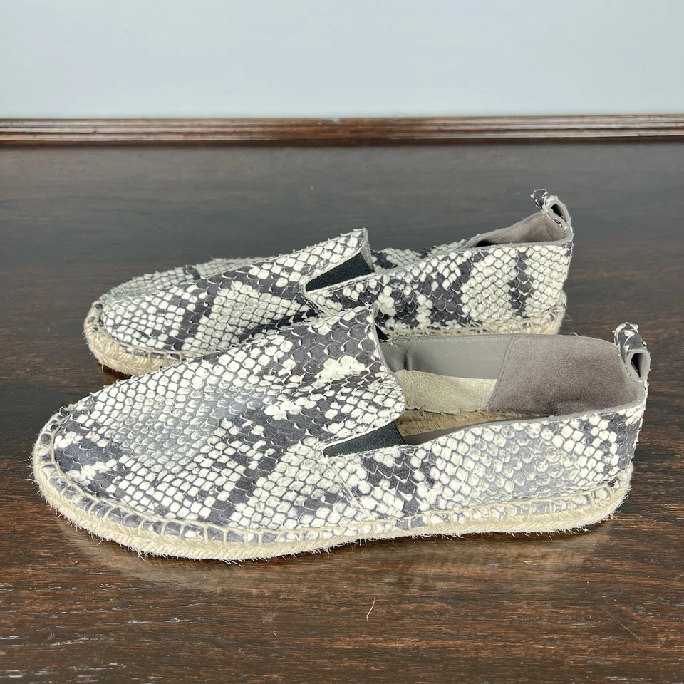 Vince Shoes Womens Leather Flats Size 9 Snake Print Espadrilles - Image 3 of 4