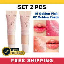 2x Kathy Amrez Golden Hya Lip Serum Lip Gloss Collagen Long-Lasting 10ml