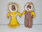 OOAK Primitive Homemade Ethnic Americana Old Couple Dolls ~ Folk Farmhouse Décor — photo 1