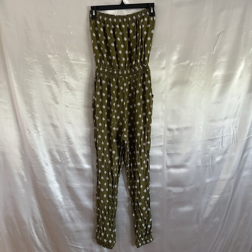 Forever 21 Green Strapless Jumpsuit with Elastic Waist NWT - Picture 2 of 12
