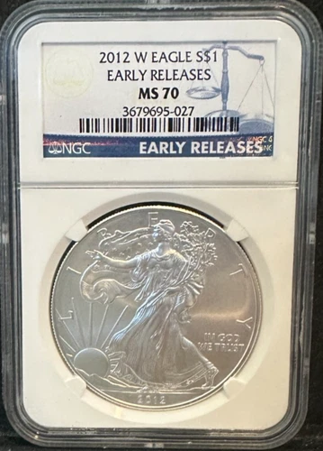 2012-W Burnished Silver American Eagle NGC MS 70 Early Releases