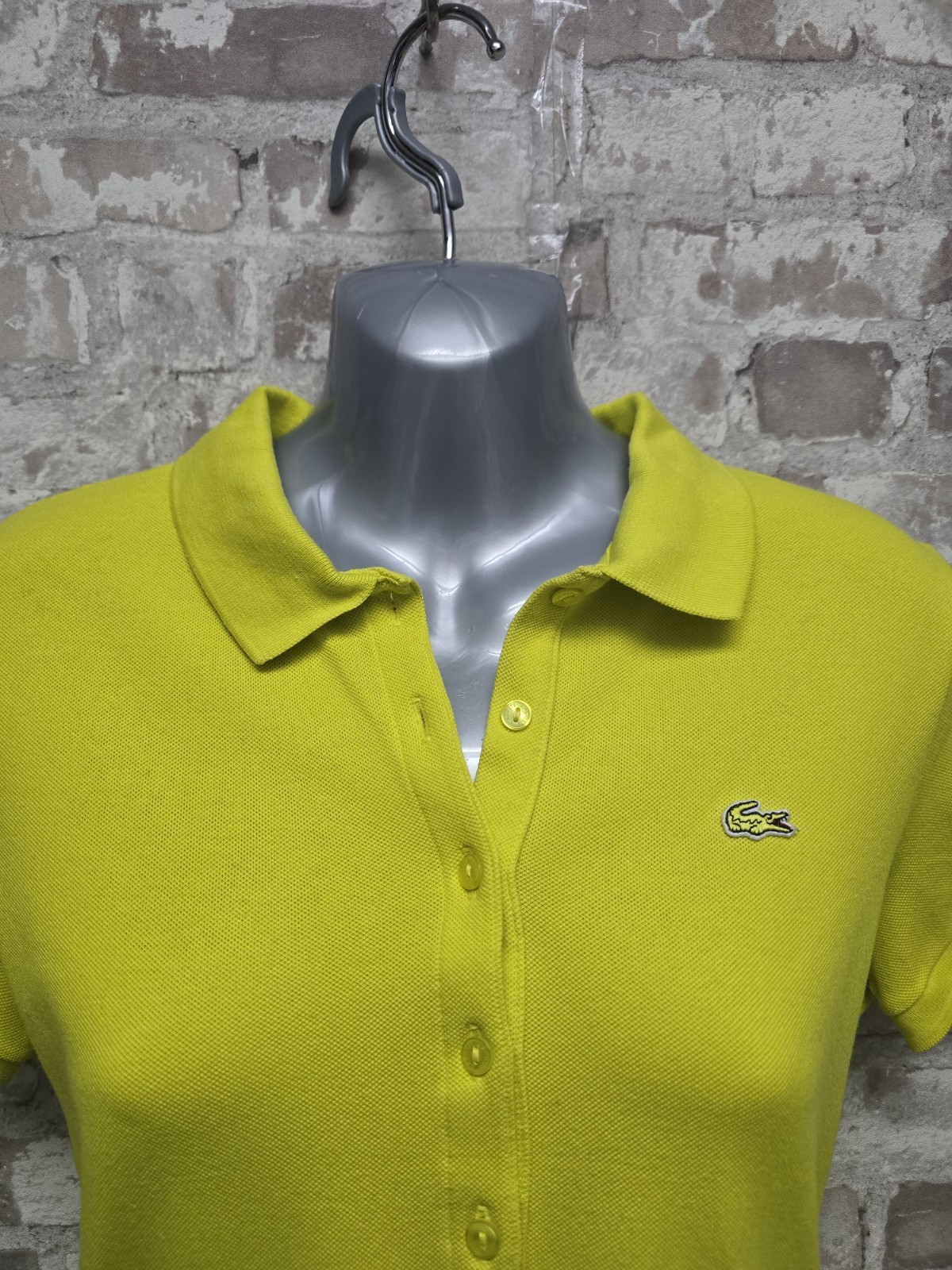 Lacoste Polo Shirt Woman Cotton Size small  Casual Vintage Cotton Logo,X2Y6.12  thumbnail 2