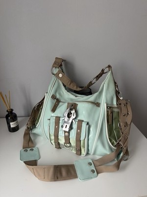 George Gina & Lucy Las Angelinas Shoulder Bag Mint Green Patent GG&L Handbag