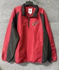 Arizona Cardinals Men s Windbreaker 1/4 Zip Polyester XLarge NFL Football S2
