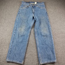 Levi's Orange Tab 565 Wide Leg Jeans 29x28 Vintage 90s Blue Denim